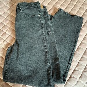 Madewell Black Perfect Vintage Wide-Leg Straight Leg Jeans